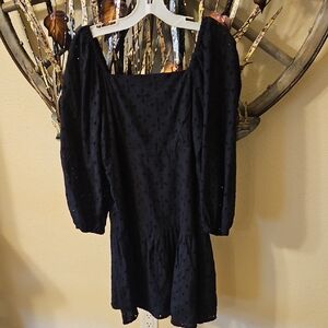 Eyelet Black Dress